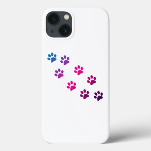 Cat Tass Mönster Rosa Blue Lila
