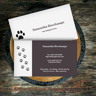 Cat Tass & Pet Services Visitkort