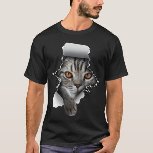 Cat Tass Torn Cat Dam Cute Cute Kitten T Shirt