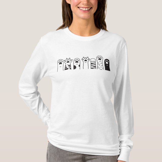 Cat Tassar Collection - Cute Kattunge Tass Illustr T Shirt (Framsida)