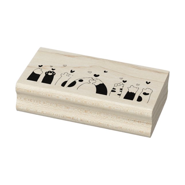 Cat Tassar och Hearts Stämpel (Stämpel)