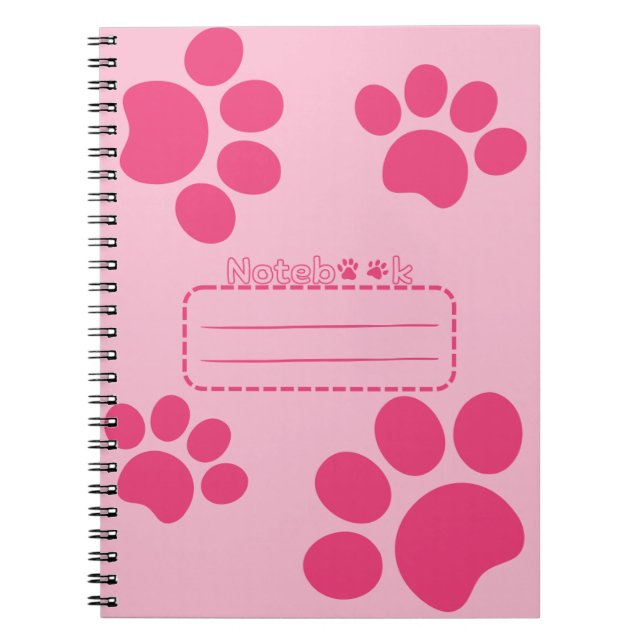 Cat tassar rosa journal bärbar dator anteckningsbok (Framsidan)