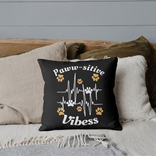 Cat Tassar Vibes Cuddles on Cute Modern Funny Blac Kudde