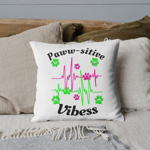 Cat Tassar Vibes Cuddles on Cute Modern Funny Whit Kudde
