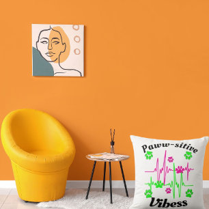 Cat Tassar Vibes Cuddles on Cute Modern Funny Whit Kudde