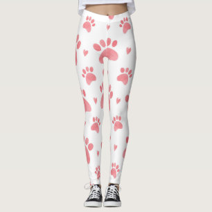 Cat Tassar Watercolor Mönster Leggings