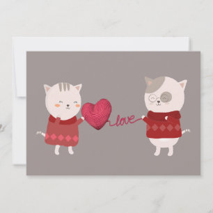 Cat Tecknad par Inbjudningar