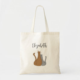 Cat Tecknad Teckning Winking Tabby Kattunge Tygkasse