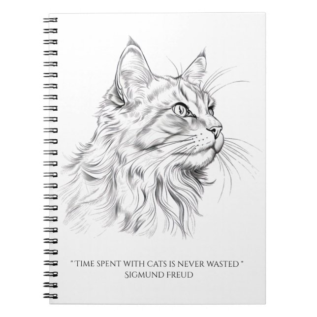 Cat teckning anteckningsbok (Framsidan)