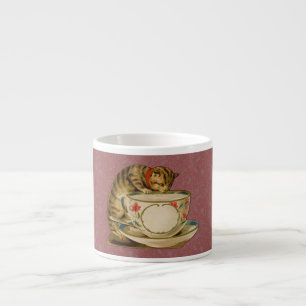 Cat Tekopp Cute Cute Vintage Victorian Espressomugg