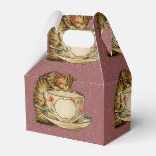 Cat Tekopp Cute Cute Vintage Victorian Presentaskar