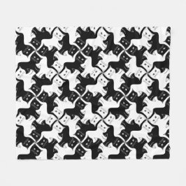 Cat Tessellation Blanket Fleecefilt