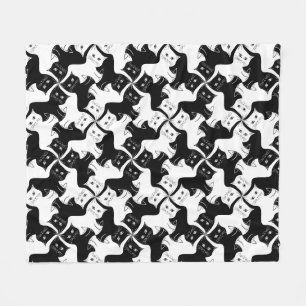 Cat Tessellation Blanket Fleecefilt