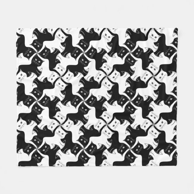 Cat Tessellation Blanket Fleecefilt (Framsidan (Horisontell))