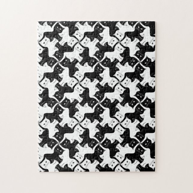 Cat Tessellation Puzzle Pussel (Vertikal)