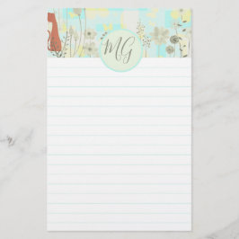 Cat Thated Brev Writer Stationery MONOGRAMMED
