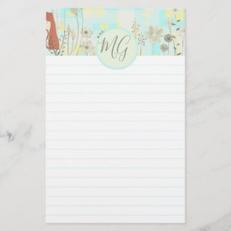 Cat Thated Brev Writer Stationery MONOGRAMMED