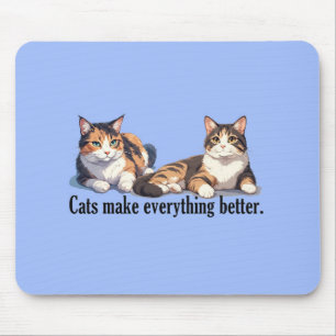 Cat Theme Mousepad med Färg Musmatta