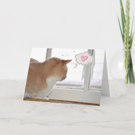 Cat Thinking of You Kort
