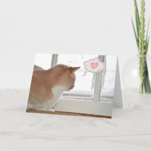 Cat Thinking of You Kort