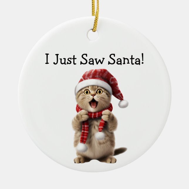 Cat Thmet jul Cheer Cat Ornament (Framsidan)