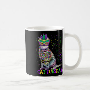 Cat tisdag Funny Mardi Gras 2025 New Orleans Manar Kaffemugg