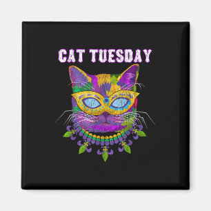 Cat tisdag: Funny Mardi Gras New Orleans Manar Wom Magnet