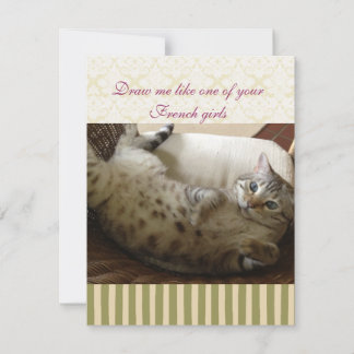 Cat Titanic Quote Brocade Rand Notecard