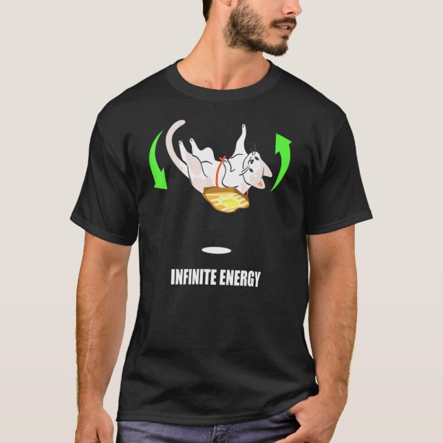 Cat Toast Ofinite Energy Butted Perpetual Motio T Shirt (Framsida)
