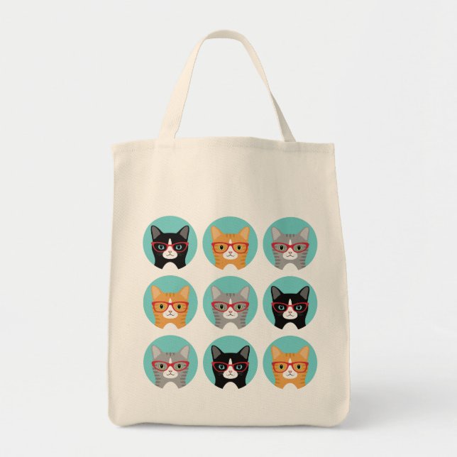 Cat Tote bags Tygkasse (Framsidan)