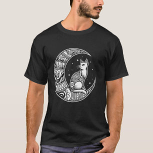 Cat Tribal - Kattunge Husdjursägare Feline Månfase T Shirt