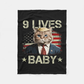 Cat Trump 9 Lives Ba Fleecefilt