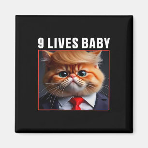 Cat Trump 9 Lives Ba Funny Trump Memb Magnet