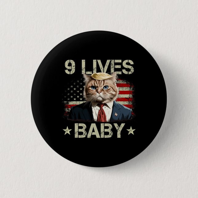 Cat Trump 9 Lives Ba Knapp (Framsida)