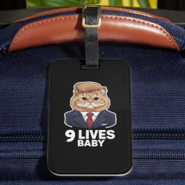 Cat Trump 9 Lives Baby Bagagebricka