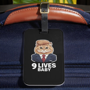 Cat Trump 9 Lives Baby Bagagebricka