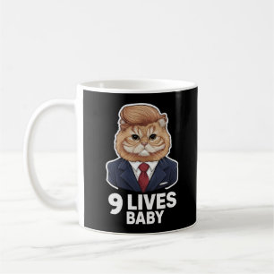 Cat Trump 9 Lives Baby Kaffemugg