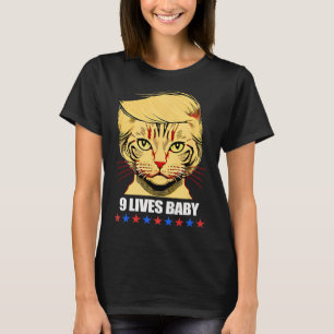 Cat Trump 9 Lives Baby Kamala Harris T Shirt