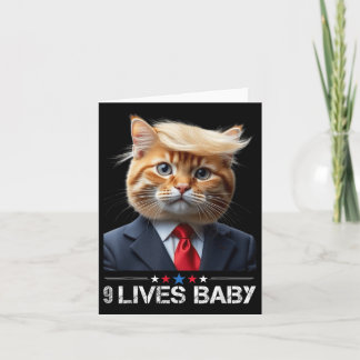 Cat Trump 9 Lives Baby Kort