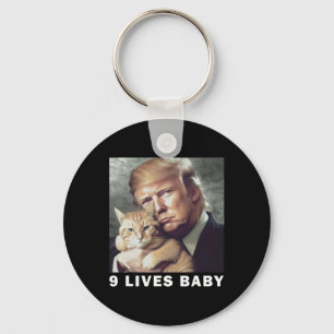 Cat Trump 9 Lives Baby Trump 2024 Win Victory Winn Nyckelring