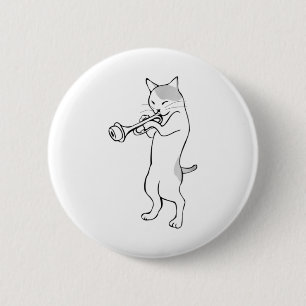 Cat trumpet player rak mute wah T-Shirt t Knapp