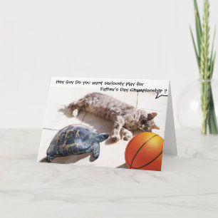 CAT, TURTLE OCH BASKETBALL Fars dag Kort