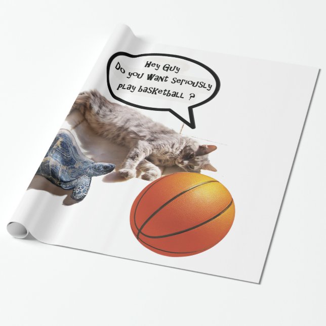 CAT TURTLE OCH BASKETBALL PRESENTPAPPER (Utrullad)