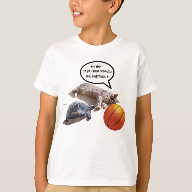 CAT TURTLE OCH BASKETBALL T SHIRT (Framsida)