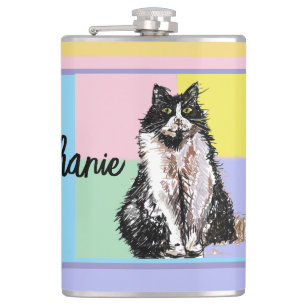 Cat Tuxedo Pastel Cats Womens Pastel Färg Fickplunta