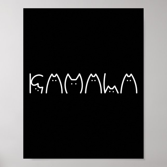 Cat Typography Kam.al.a President Cat Dam Cat Lov Poster (Framsidan)