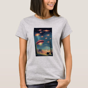 Cat UFO Invasions T Shirt