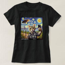 Cat UFO Selfie: Gift från Kitten #07 T Shirt