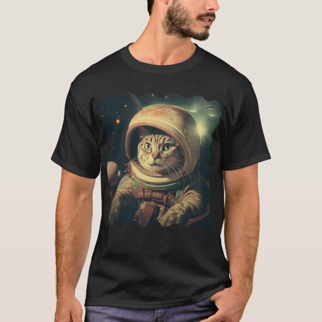 Cat UFO Selfie: Invasion / Herren Tshirt #8 T Shirt (Framsida)