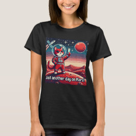 Cat UFO Selfie: Red Planet (en annan dag på mars) T Shirt